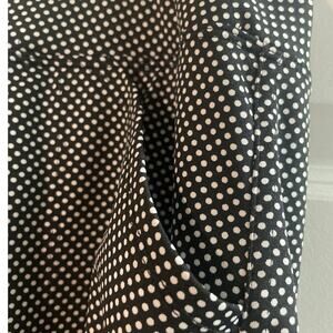 Vtg JoyFit Black White Polka Dots Golf Skort Magenta Spandex Shorts Size Large